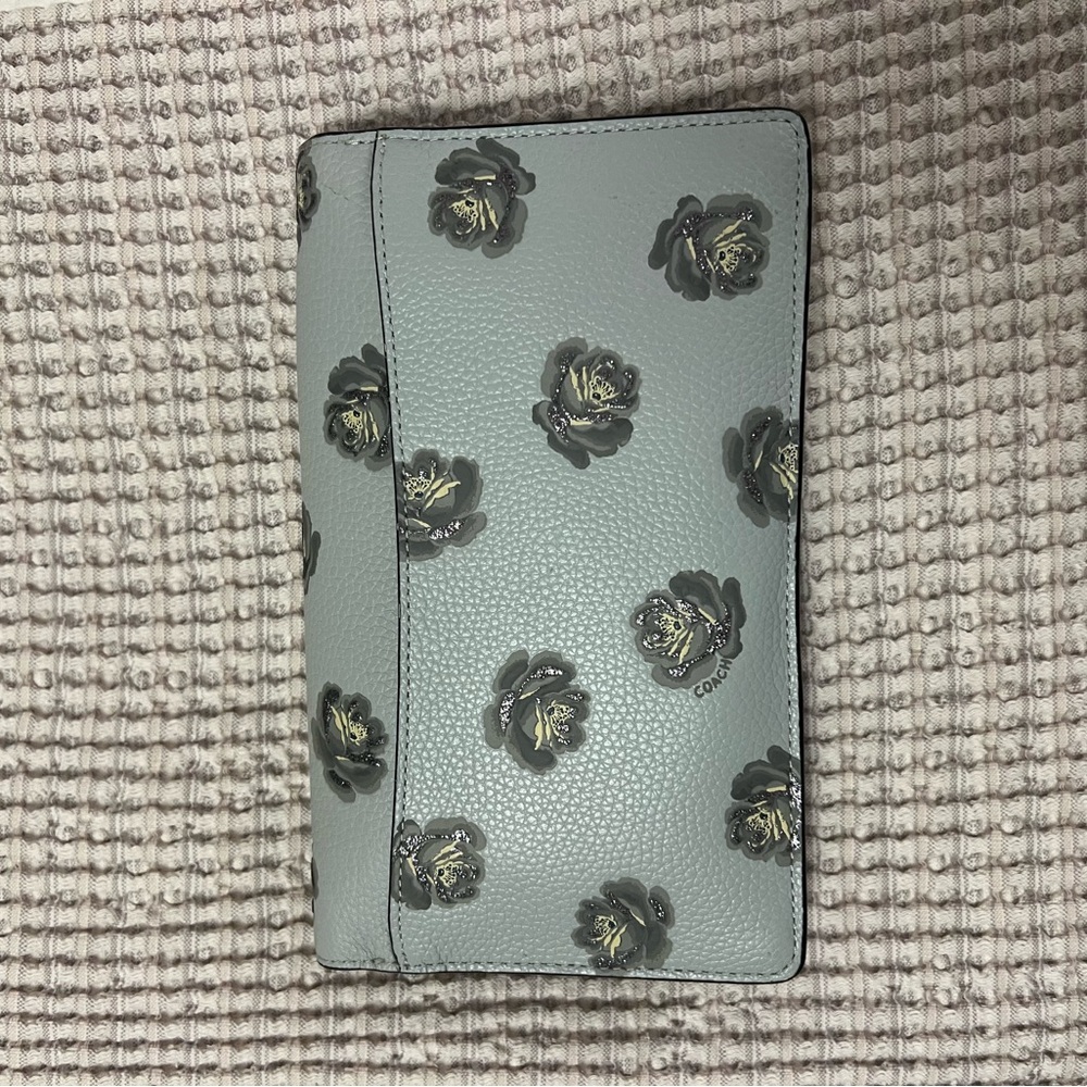 Coach Sky Blue Floral Crossbody Bag - Picture 5 of 7